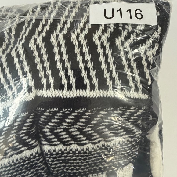 NO BOUNDARIES Womens Black White Sherpa Lined Hooded Cardigan Sweater Lg - Picture 7 of 7